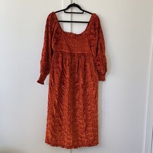 ASOS Maternity Burnt Orange velvet dress